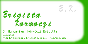 brigitta kormoczi business card